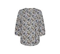 Schlupfbluse SOYACONCEPT "SC-SAMEA 2", Damen, Gr. S, hydrangea combi, Web, Obermaterial: 100% Viskose, modisch, 3/4-Ärmel, Blusen (52271751-S) hydrangea combi