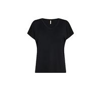 V-Shirt SOYACONCEPT "SC-MARICA 32", Damen, Gr. XS, schwarz (9999 schwarz), Jersey, Obermaterial: 93% Lyocell, 7% Elasthan, unifarben, casual, regular fit normal, V-Ausschnitt, Kurzarm, Shirts (7699873