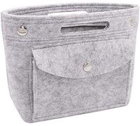 Soyizom Mini Organizer Filz Taschen Innentaschen Einkaufstasche Geldbörse Organisator einfügen für Speedy Neverfull NeoNoe Noe BB,Hellgrau