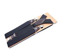 SOYNIA Hosenträger Suspender 3-Poliger Verstellbarer Hosenträger Für Erwachsene 3-Poliger Y-Förmiger Elastischer Hosen-Hosenträger Kaffee Schwarz
