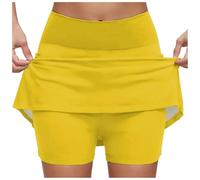 SOYNIA Hübscher Rock Damen Rock Plus Size Frauen Frauen Elastische Taille Athletische Jogginghose Leicht Bequem Mit Jupe Longues XXL Gelb