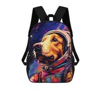 Space Dog Adventure -87 17inch Schulrucksack, 3D-gedruckt, Kinderrucksack, Modisch, Lässig, Ideal Für Reisen Und Schulkinder