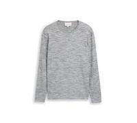 Tom Tailor Regular Fit Strickpullover aus Baumwoll-Mix Modell Space dye' in Mittelgrau Melange, Größe S