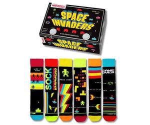 Space Invaders Oddsocks Socken in 39-46 im 6er Set - Strumpf