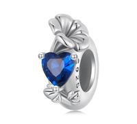 Spacer-Charm, 925er-Sterlingsilber, Clip-Stopper, Charm, Blume, Mutter, Geburtsstein, DIY, Frauen, Liebe, Familie, Weihnachten, für Pandora-Charm-Armband, Eine Größe, Sterling-Silber, Zirkon