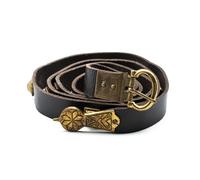 Spätmittelalterlicher Gürtel mit Ziernieten und Endbeschlag 150x2,6cm