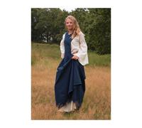 Spätmittelalterliches Überkleid Surcot Andra Dunkelblau Größe S/M