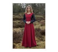 Battle-Merchant Mittelalter Überkleid Surcot Andra für Damen aus Canvas | Segeltuch Baumwolle Wikinger Obergewand bodenlang ärmellos | Fasching Karneval LARP, Rot, Gr. XXL