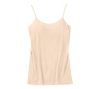 Spaghetti Top Damen Schwarz Crop Tops Damen Mit BH Elegant Sporttop Ärmellos Unterhemd Einfarbig Spaghettiträger Casual Unterziehshirt Camisole-Tops Weich Yogatop Sommertop Locker Blusentops
