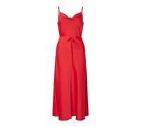 Spaghettikleid Y.A.S "YASTHEA STRAP LONG DRESS S. NOOS", Damen, Gr. 42, N-Gr, poinsettia, Web, Obermaterial: 97% Polyester, 3% Elasthan, unifarben, wadenlang, Wasserfallausschnitt, Kleider, Sommerklei