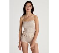 CALIDA Etude Toujours Spaghetti-Top Damen, verstellbare Träger, edle Nadelstreifen-Optik, mit Swiss+Cotton-Gütesiegel