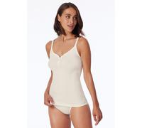 Schiesser Damen Unterhemd Naturschönheit Spaghettitop, Gr. 34, Weiß (sekt 403)
