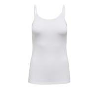 Spaghettitop JDY "JDYMILA S/L SINGLET TOP JRS NOOS", Damen, Gr. XS (34), weiß, Jersey, Obermaterial: 96% Viskose, 4% Elasthan, unifarben, modisch, regular fit normal, Rundhals, ohne Ärmel, Tops (87017
