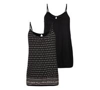 LASCANA Spaghettitop Damen schwarz-gemustert, schwarz-uni Gr.32/34