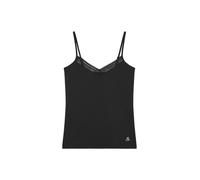 Spaghettitop MARC O'POLO "Essentials", Damen, Gr. M, schwarz, Single Jersey, Obermaterial: 79% Polyamid, 21% Elasthan, unifarben, figurbetont hüftlang, V-Ausschnitt, Tops, mit Spitze am Ausschnitt (14