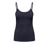 Spaghettitop ONLY "ONLEA S/L NEW SINGLET JRS NOOS", Damen, Gr. XS, navy blazer, Jersey, Obermaterial: 94% Polyamid, 6% Elasthan, unifarben, regular fit hüftlang, Rundhals, Tops (72577657-XS) navy blaz