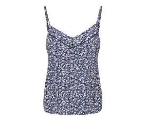 Spaghettitop ONLY "ONLNALA LIFE SINGLET WVN NOOS", Damen, Gr. S, night sky aop:sofia weiß blau ditsy, Web, Obermaterial: 100% Viskose, bedruckt, regular fit normal, V-Ausschnitt, Tops, Viskose, regula