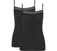 Spaghettitop TRIUMPH "Feel of Modal", Damen, Gr. S, schwarz, Obermaterial: 87% Modal, 13% Elasthan, hüftbedeckend, eckiger Ausschnitt, Tops, weich, bequem, verstellbare Träger (18335565-S) schwarz