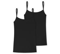 Schiesser Uncover Damen Spaghettitop 2-Pack - schwarz - Größe 3XL
