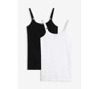 Spaghettiträger-Top aus reiner Bio Baumwolle, (2er-Pack) 48/50 (XL)