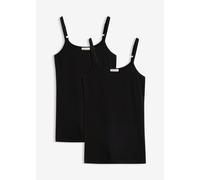 Spaghettiträger-Top aus reiner Bio Baumwolle, (2er-Pack) 52/54 (XXL)