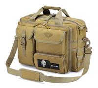 SPAHER Arbeitstasche Laptoptasche 14/15.6/17.3 Zoll Messenger Bag Herren Pilotentasche Aktentasche Taktische Tasche Militär Tragetasche Schultertasche Geschenk für Männer