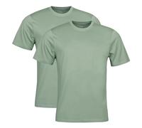 Spairs Herren Einfarbige Bambus-T-Shirts - 2er-Pack, Rundhalsausschnitt, weich, atmungsaktiv, ohne Etikett, Kurzarm, Bambus- & Baumwollmischung, viele Farben, Größen S, M, L, XL, XXL, S