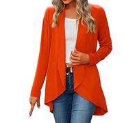 Spange Für Strickjacke offener Vorderseite und Langen Ärmeln, Strickpullover, Outwear mit Taschen