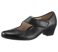 Spangenpumps ARA "CATANIA", Damen, Gr. 4 (37), schwarz, Glattleder, Schuhe Spangenpumps, mit Klettriemchen (51224736-4) schwarz
