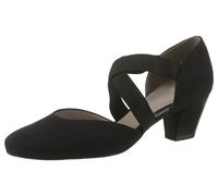 Spangenpumps ARA "TOULOUSE", Damen, Gr. 4 (37), schwarz, Textil, unifarben, Schuhe Spangenpumps, Abendschuh, Festtagsschuh, Trichterabsatzmit elastischen Riemchen (76633209-4) schwarz