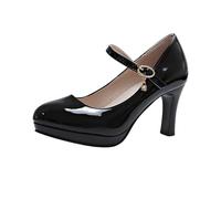 Spangenpumps Damen, High Heels Mit Absatz Hochzeit Pumps Tanzschuhe Glitzer Geschlossen Blockabsatz Stöckelschuhe Ballschuhe Breite Füße Elegant Und Bequem Abendschuhe Festliche Schuhe
