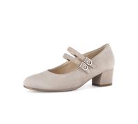 Spangenpumps GABOR "Spangenpumps Rauleder", Damen, Gr. 38,5, beige, Schuhe Spangenpumps (84024113-38,5) beige