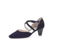 Spangenpumps GABOR "Spangenpumps Rauleder", Damen, Gr. 41, blau, Schuhe Spangenpumps (43504336-41) blau