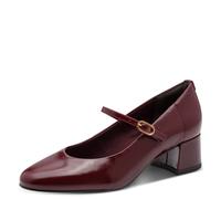 Spangenpumps TAMARIS, Damen, Gr. 39, weinrot, Lackleder, glänzend, unifarben, Schuhe Spangenpumps, Blockabsatz, Abendschuh mit Touch it-Ausstattung (97190921-39) weinrot