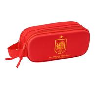 Spanische Fußballmannschaft - Doppel-Federmäppchen für Kinder, ideal für Kinder im Schulalter, bequem und vielseitig, Qualität und Widerstandsfähigkeit, 21 x 6 x 8 cm
