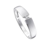 Spannring FIRETTI "Schmuck Geschenk Gold 333 Damenring Verlobungsring Goldring Solitär" Gr. 20, weiß (weißgoldfarben), Fingerringe, Damen, 20, 0,05 P2 = erkennbare Einschlüsse, Diamanten Weißgold 333,