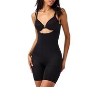 SPANX Damen Power Open-Bust Mid-Thigh Bodysuit Shapewear Ganzkörper-Body, Very Black, XXL