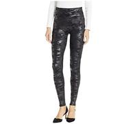 Spanx Damen Faux Leather Camo Legging, Schwarz (Matte Blk Camo), XL EU