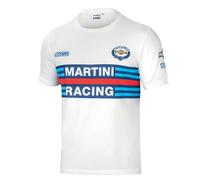 Sparco T-Shirt 01274MRBI3L Racing Martini Replica Weiß L