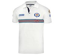 Sparco Martini Racing Poloshirt, Unisex, Erwachsene, Weiß