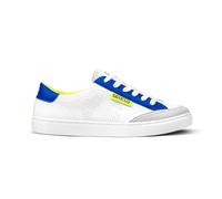 Sparco - S-Time Unisex Smart Casual Sneakers - Freizeitschuhe - Obermaterial aus Kunstleder - Komfort - Gummisohle - Modische Schuhe - Weiß/Hellblau/Neon-Gelb - EU 41