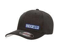 Sparco Unisex Flexfit Kappe Original Schwarz Größe S/M Baseballkappe, One Size Einheitsgröße