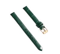 SpaRcz Armband Leder 8-22mm Uhrenarmband Herren Damen Gürtel, Grünes Roségold, 12mm