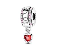 Sparkling Love Charm, Charme für Armband, Kompatibel mit Pandora Armband Halskette
