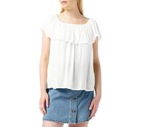 SPARKZ COPENHAGEN Damen Harriet Off Shoulder Top Hemd, Nicht-Gerade Weiss, XS