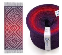 SparWolle Farbverlaufsgarn Darova Filet-Schal Häkelset 4-fädig 1,500m inklusive Anleitung (DA0002)