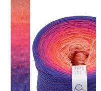 SparWolle Ombré Garn, 4-fädig, 1.000 Meter, 267 Gramm, Baumwolle-Polyacryl-Mischung, zum Stricken und Häkeln (Fiji - 0267)