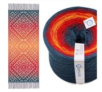 SparWolle Ombré Garn Darova Filet-Schal Häkelset 4-fädig 1,500m inklusive Anleitung (DA0005)