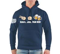Spaß Kostet Herren Kapuzenpullover Schere Stein Paar Bier Motive Oktoberfest frühschoppen Größe S - 5XL