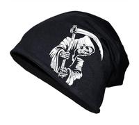 Spaß Kostet Herren Männer Long Beanie Sensenmann Totenkopf Tod Skull Death Head wintermütze